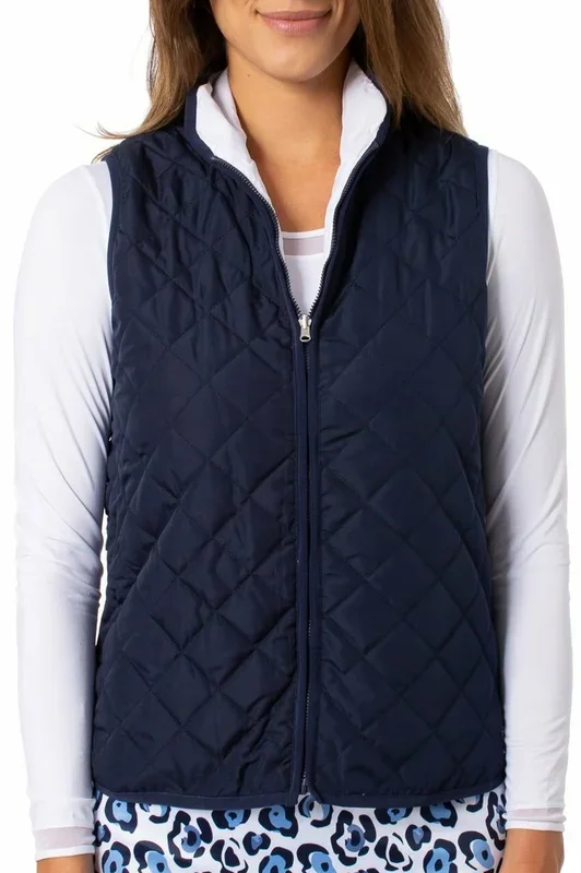 Golftini Women’s Navy/White Reversible Wind Vest (Size Medium) SALE