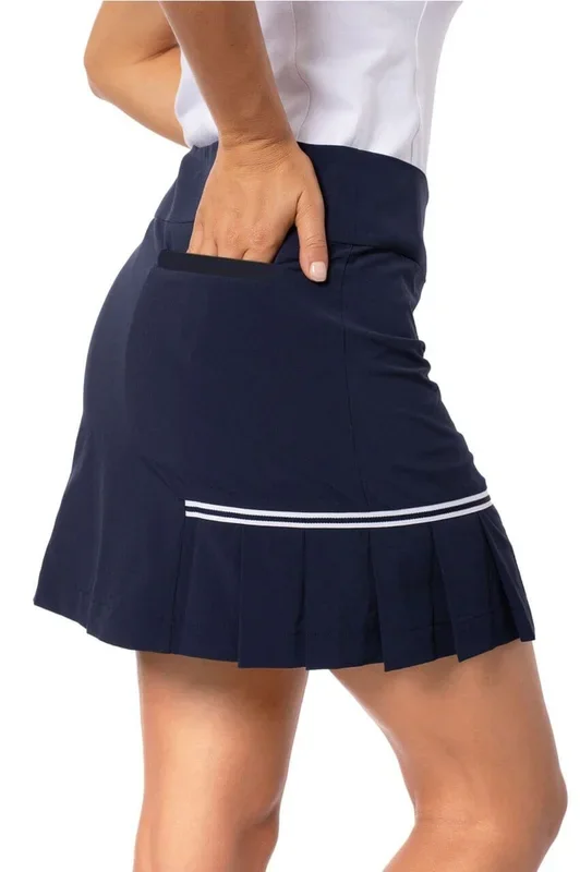 Golftini: Women’s Performance Side Pleat Skort – Blueberry
