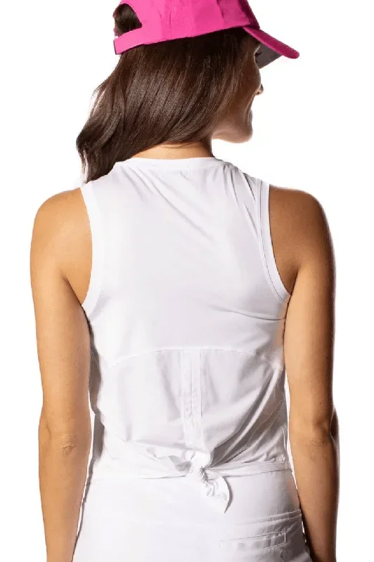 Golftini: Women’s Sport Tech Tie Top – White