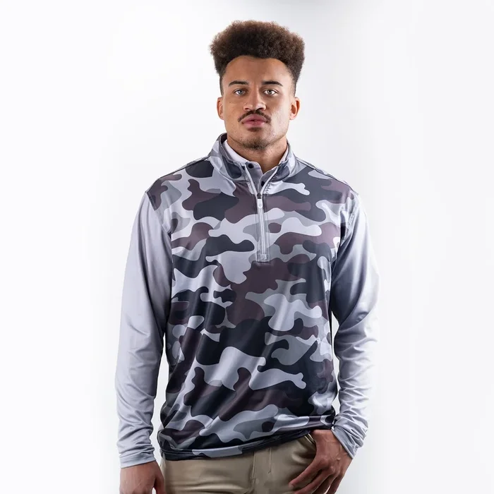 Gray Camo Pullover