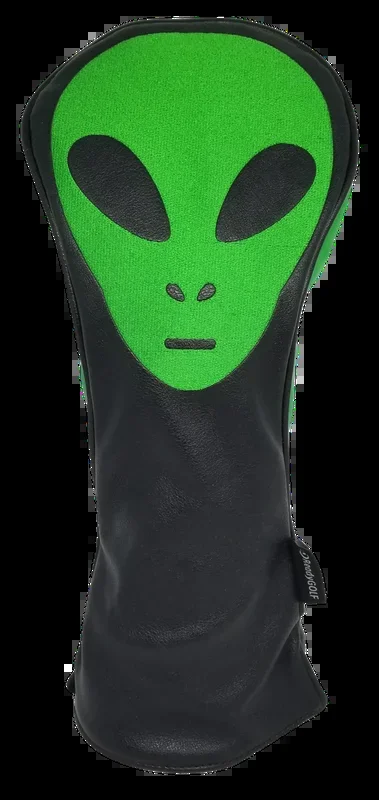 Green Alien Embroidered Driver Headcover by ReadyGOLF