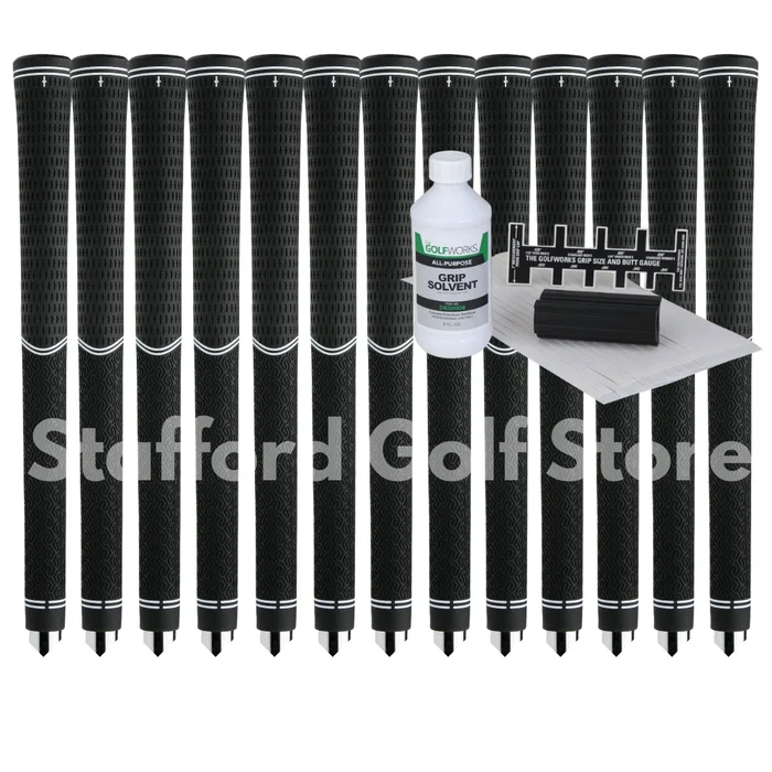 Grip One Dual Feel Reduced Taper Grips (13pcs) + Golf Regripping Kits