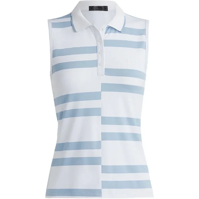 Gu002FFORE Women’s Offset Stripe Tech Piqué Sleeveless Polo
