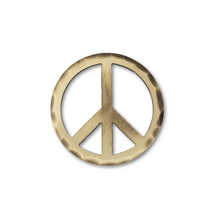Hand Forged® Peace Sign Ball Mark – Bronze