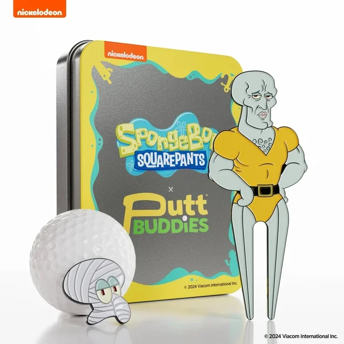 Handsome Squidward Divot Tool w/ attachable bandage ball marker