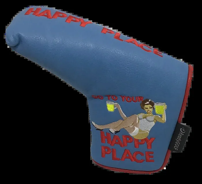 Happy Place Embroidered Putter Cover – Blade by ReadyGOLF