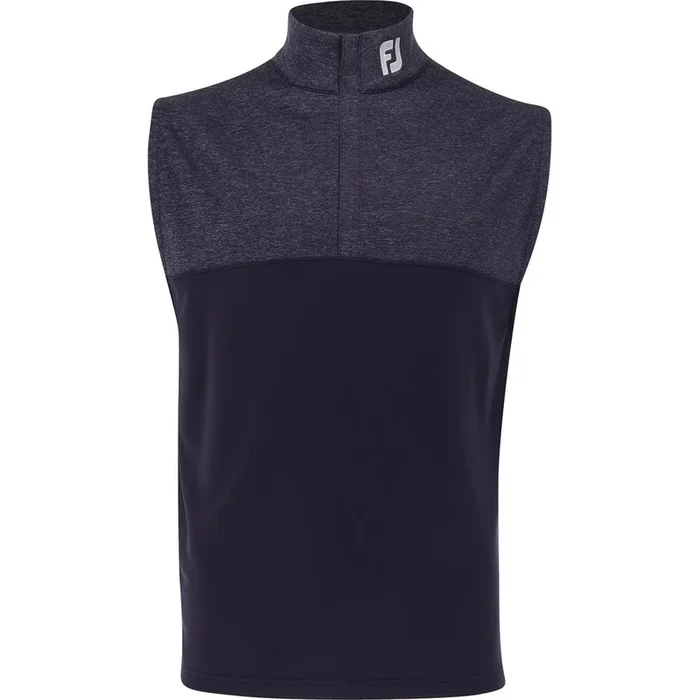Heather Yoke 1/2 Zip Vest