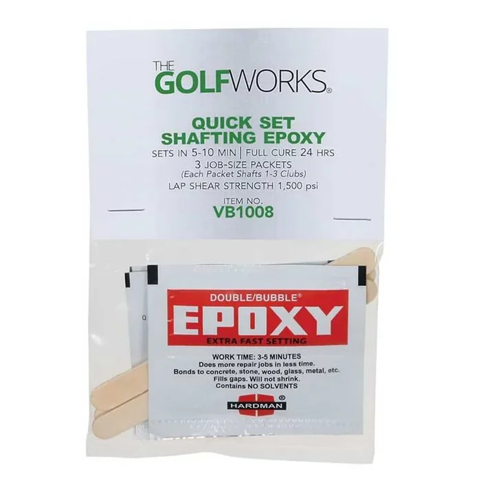 High Strength Formula Quick Set Golf Club Shafting Epoxy Packed 3-pack