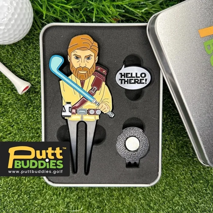Hole-in-Wan Kenobi Divot Tool and Magnetic “Hello There” Ball Marker Gift Set