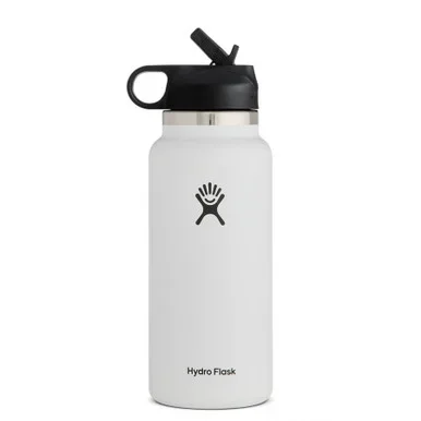 Hydro Flask Wide Mouth Water Bottle w/Straw Lid
