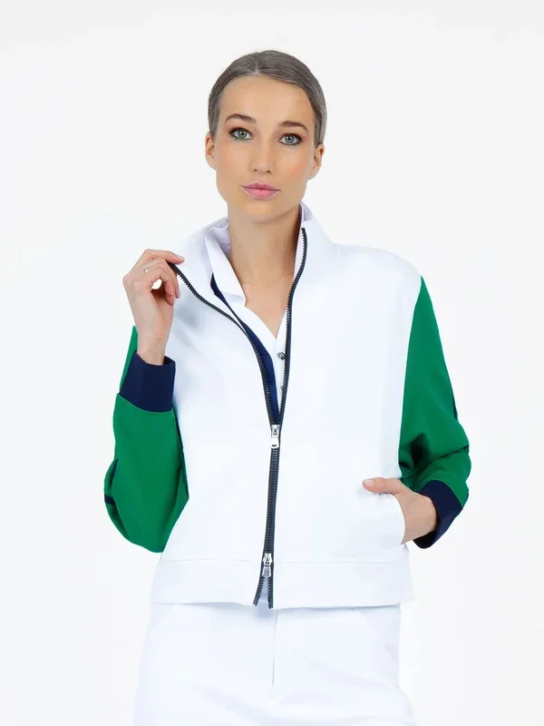 InPhorm Sofia Dolman Knit Jacket White/Ivy