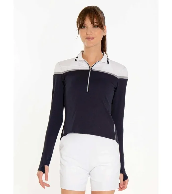 Inphorm Women’s Long Sleeve Polo Midnight