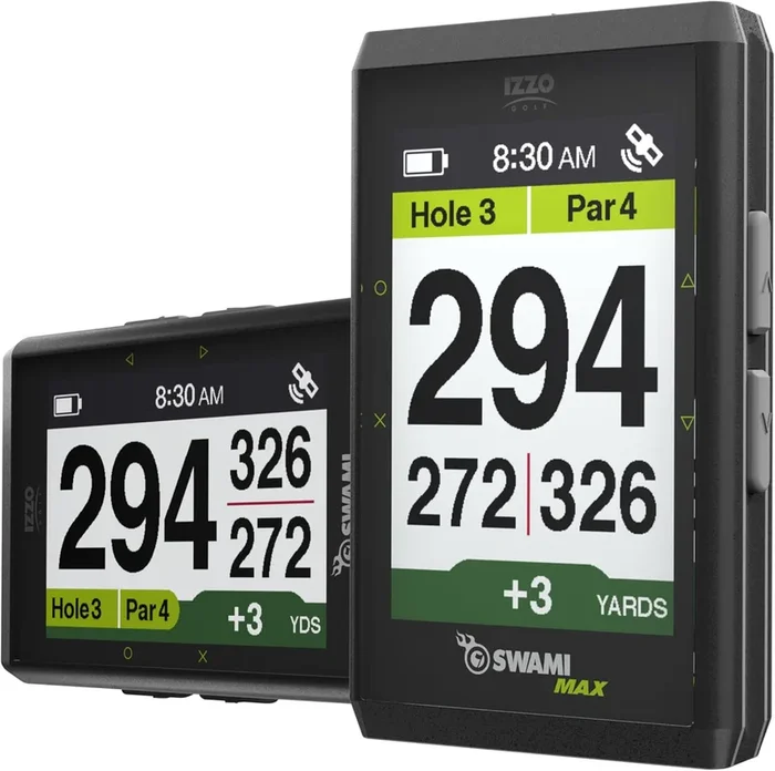 IZZO Golf Swami Max Handheld GPS Unit – Rangefinder Golf GPS with Oversized Large Color Screen