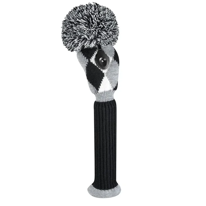 Just 4 Golf: Fairway Headcover – Diamond – Gray Black and White