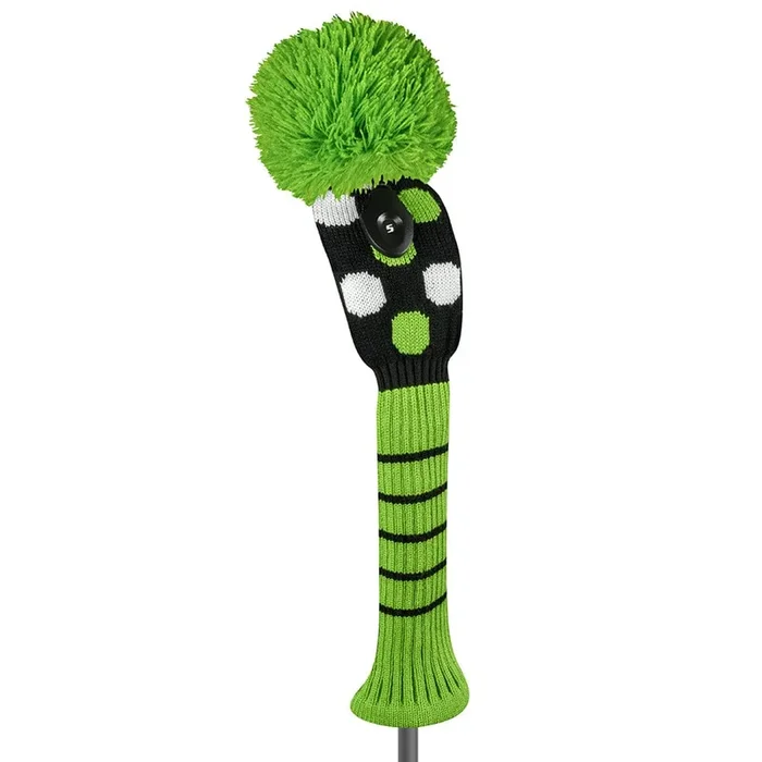 Just 4 Golf: Fairway Headcover – Medium Dot – White, Black and Lime
