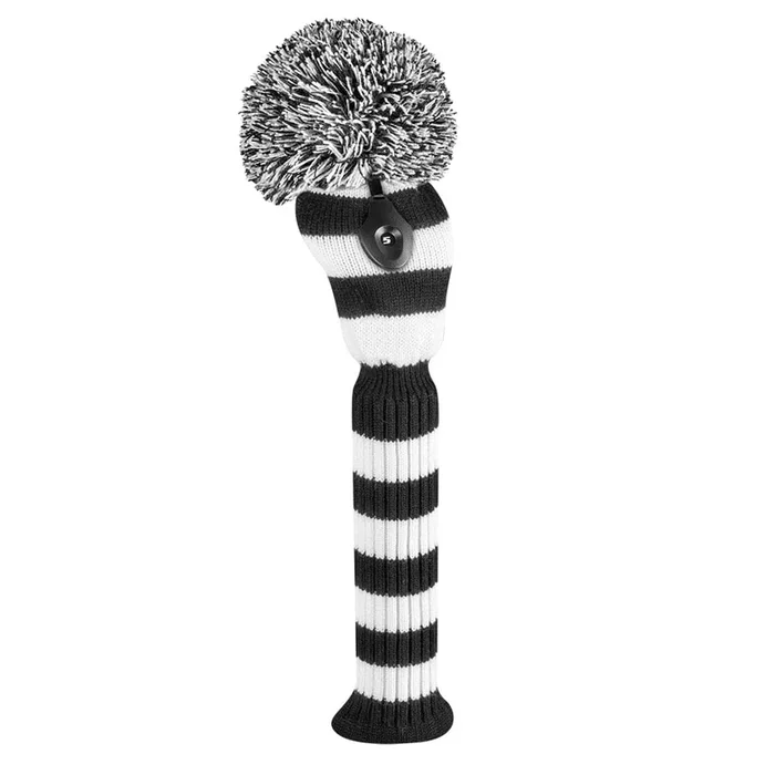 Just 4 Golf: Fairway Headcover – Wide Stripe Black & White