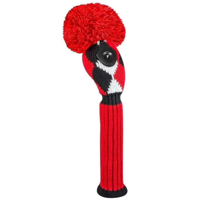 Just 4 Golf: Hybrid Headcover – Diamond – Red, Black & White