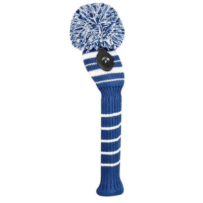 Just 4 Golf: Hybrid Headcover – Engineered Stripe – Navy and White