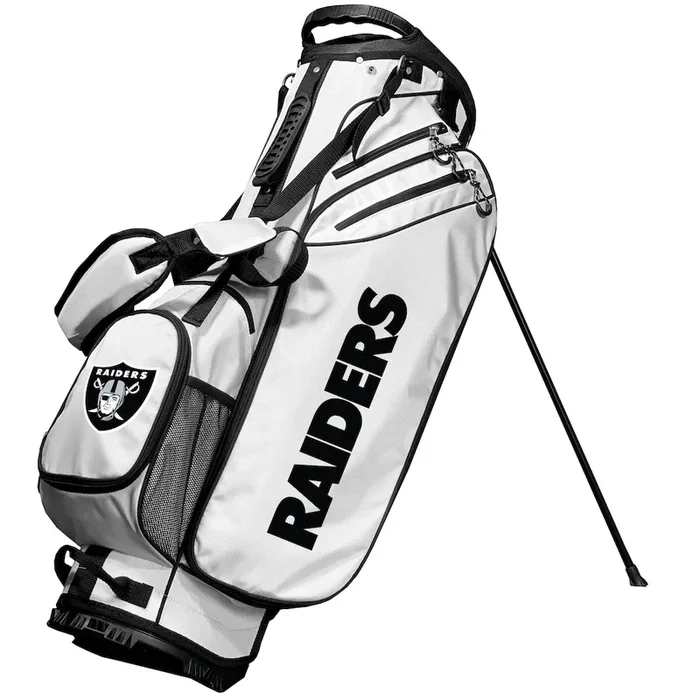 Las Vegas Raiders Birdie Stand Golf Bag White