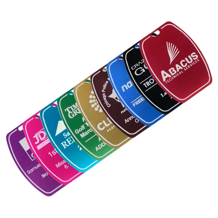Laser Engraved Barrel Bag Tags