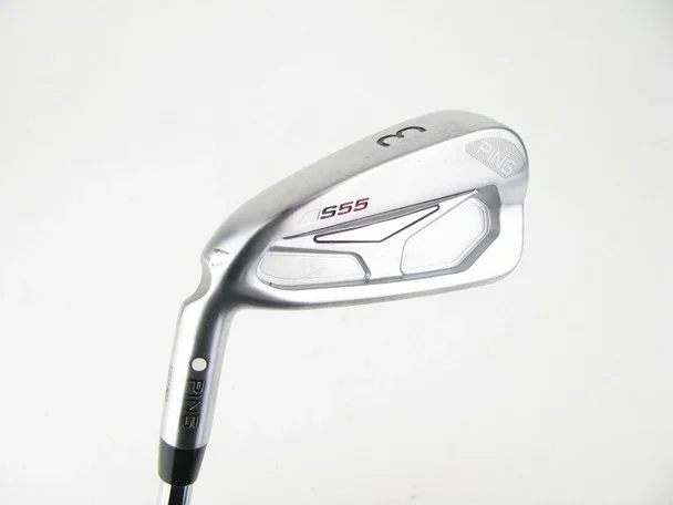 LEFT HAND Ping S55 WHITE DOT 3 iron with Steel Dynamic Gold X100
