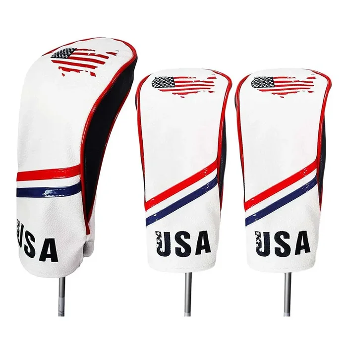Lesmart 1 3 5 USA Stars and Stripes Golf Headcovers