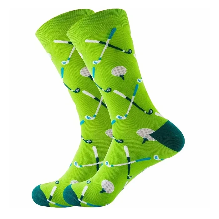 Lesmart Men’s Breathable Golf Pattern Socks (5 Pairs)