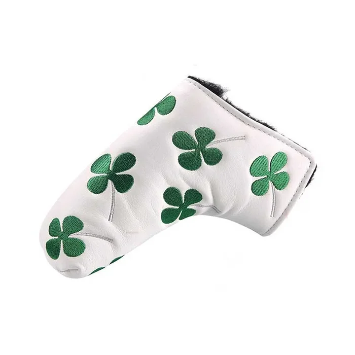 Lesmart PU Leather Lucky Clover Golf Putter Head Covers