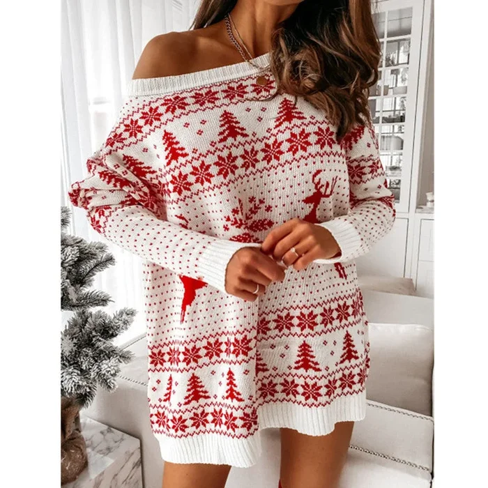 Lesmart Women Christmas Knitting Pullover Sweater