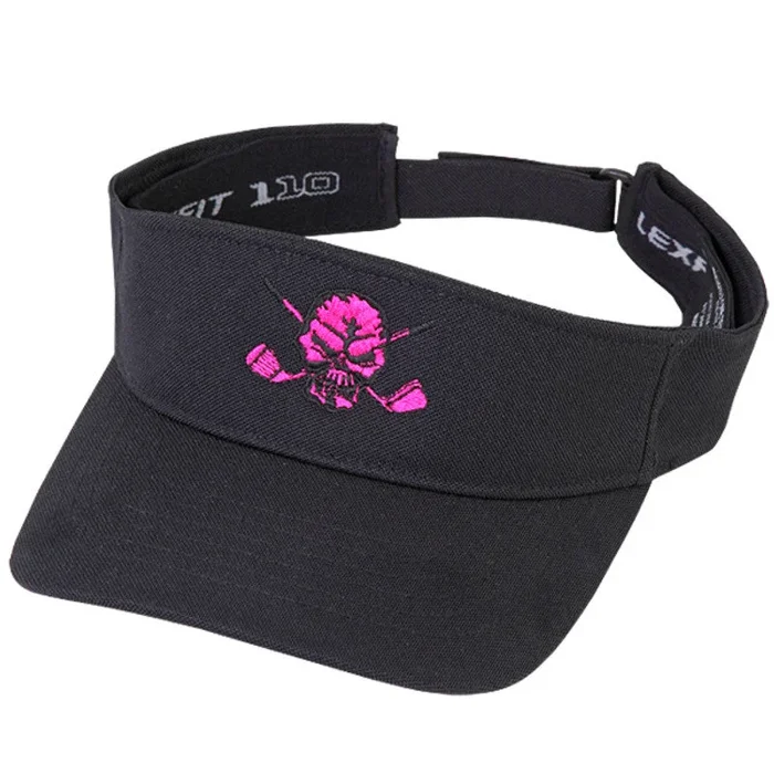 Lucky 13 Golf Visor |Black & Pink