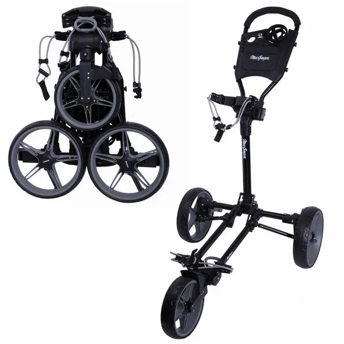 MacGregor Golf Flat Fold 3 Wheel Golf Cart / Trolley – Folds Completely Flat