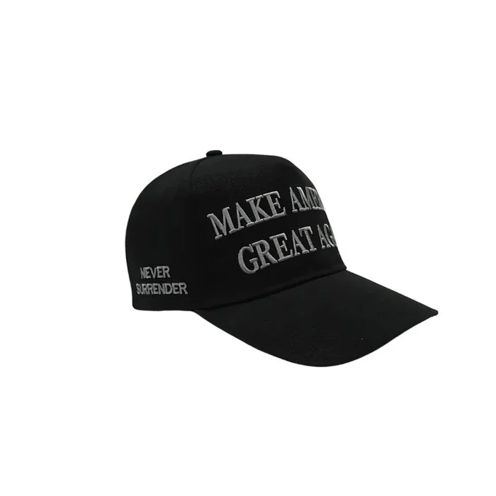 Make America Great Again Never Surrender – Black/Silver