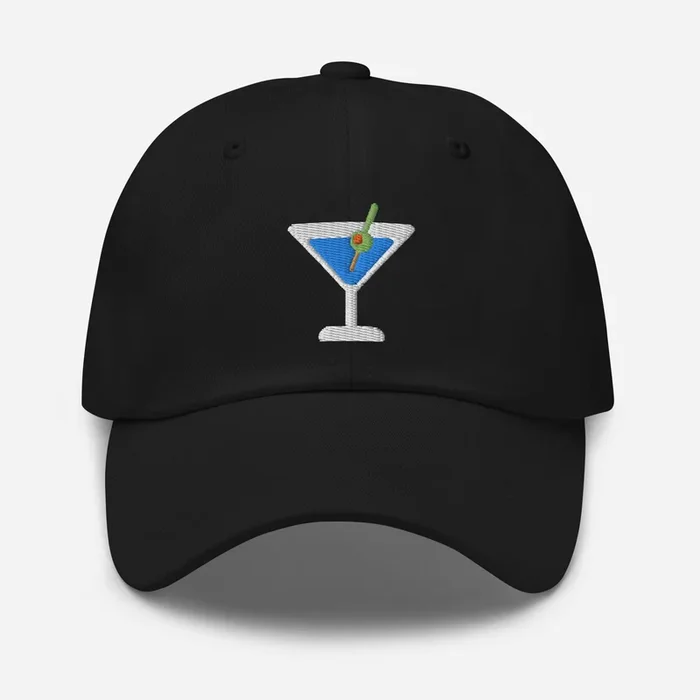 Martinis Embroidered Golf Hat with Adjustable Strap by ReadyGOLF
