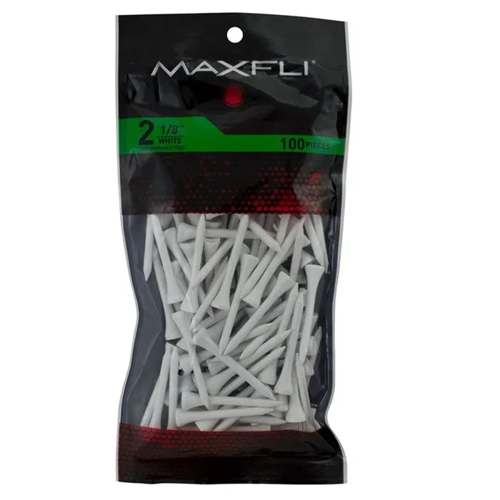 Maxfli 2.125” White Tees 100-Pack-MX193