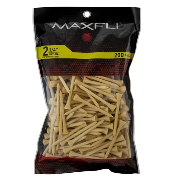 Maxfli 2.75″ Natural Golf Tees 200-Pack-MX317