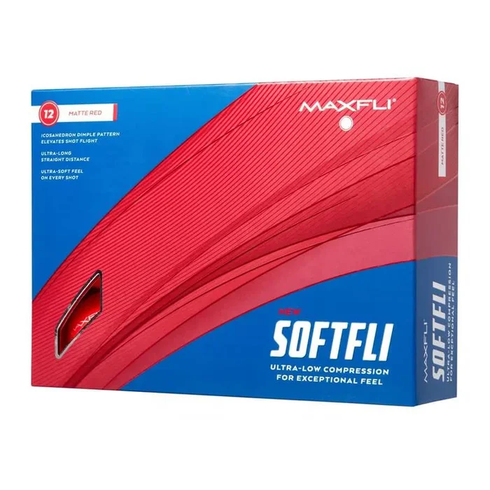 Maxfli 2023 SoftFli Matte Red Golf Balls
