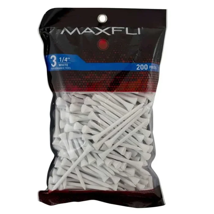 Maxfli Golf Tees White – 3.25” 3 1/4″ 200-Pack