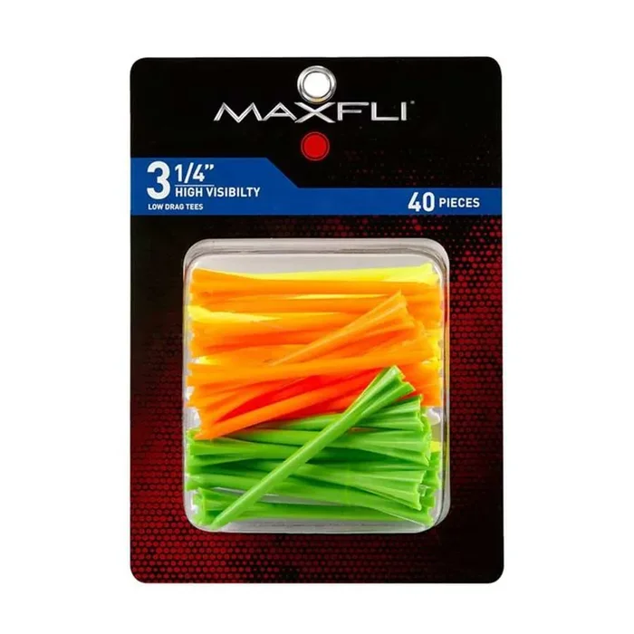 Maxfli Pronged High Visibility Golf Tees 40 Pack – 2.75” 2 3/4″