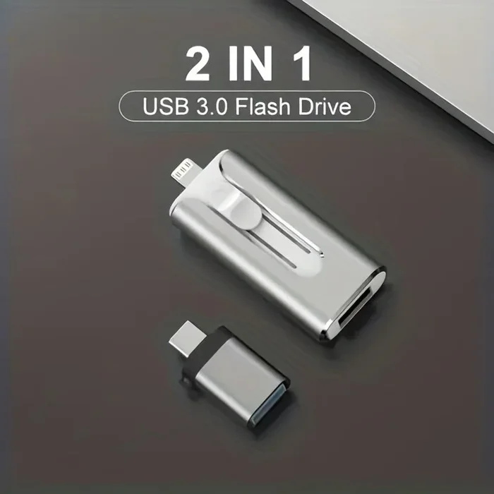 Metal USB Flash Drive 512GB 256GB 128GB OTG Pen Drive 32GB 64GB USB 3.0 Flash Disk For IPhone 11 Pro/XR/XS Max USB Memory Stick 256GB
