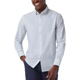 Mizzen+Main Leeward No Tuck Button Down Golf Shirt – White Confetti