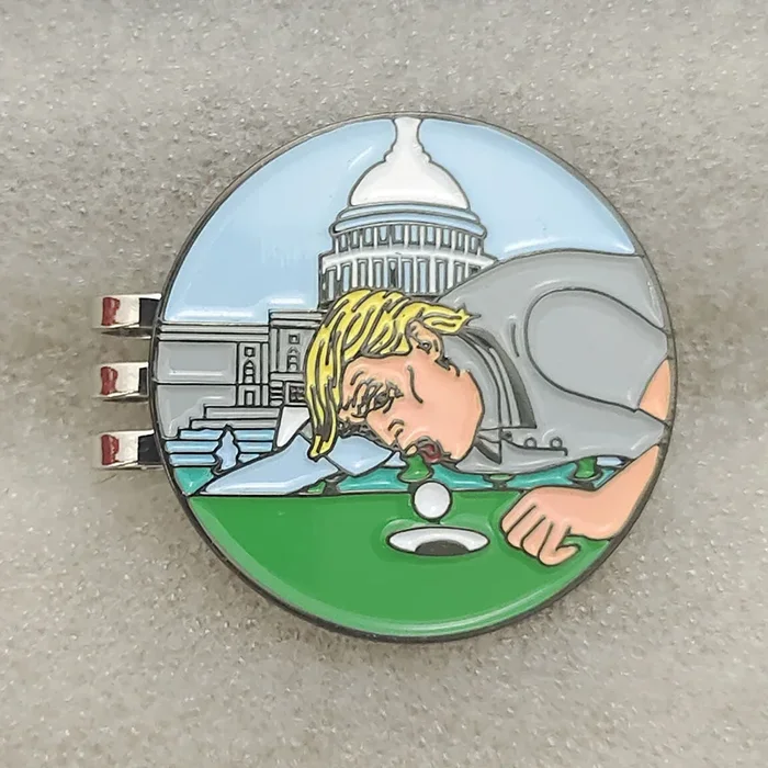 Mr President Golf Ball Marker with Golf Hat Clip, Funny Golf Gift