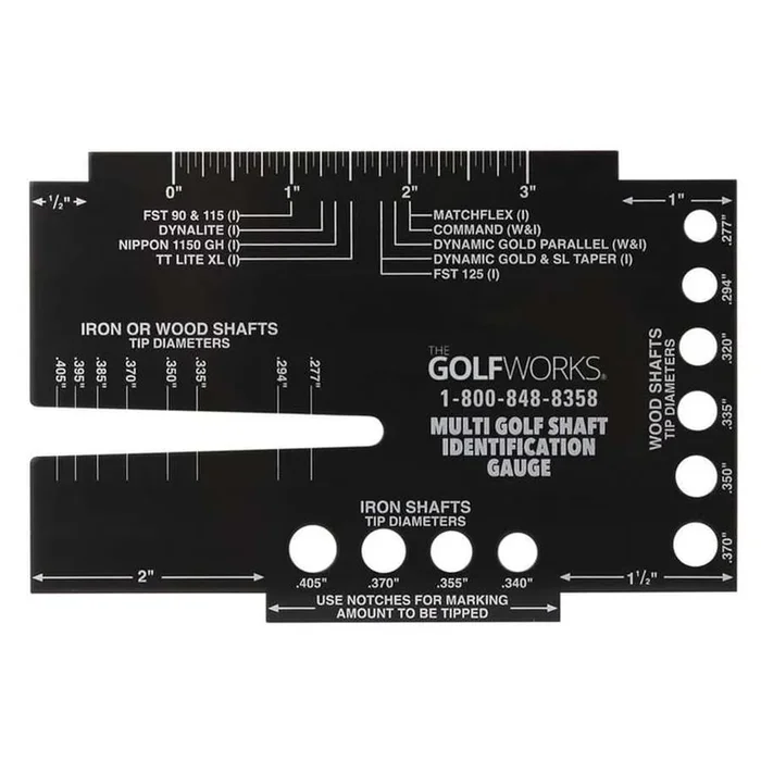 Multi Golf Shaft ID Gauge Tool