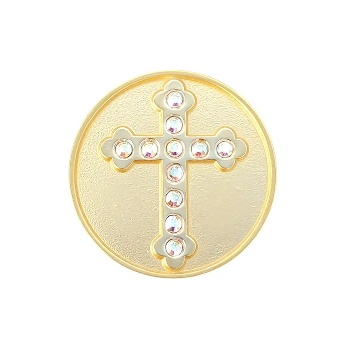 Navika Ball Marker & Hat Clip – Gold Plated Cross
