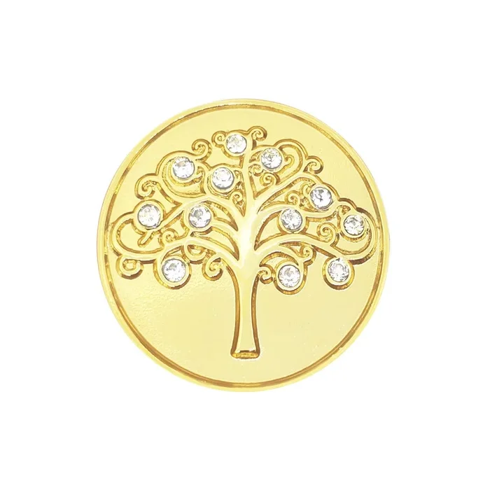 Navika Crystal Ball Marker with Hat Clip – Tree of Life (Gold Plated)