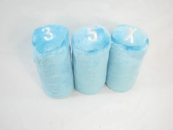 NEW Generic Plain CYAN Fairway 3,5,X wood Headcovers PULLOVER