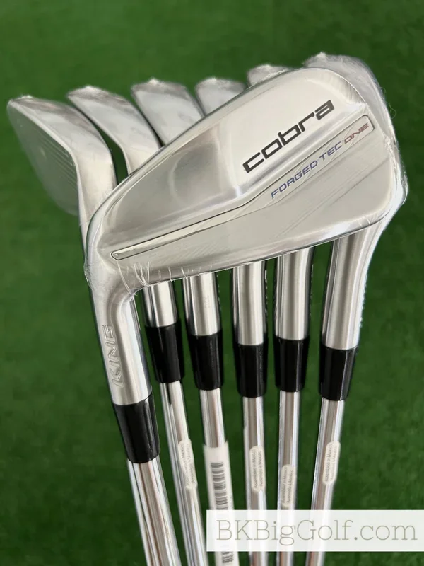 NEW LH Cobra King Forged Tec ‘23 One Length Iron Set 5-G / KBS $-Taper Lite Stiff