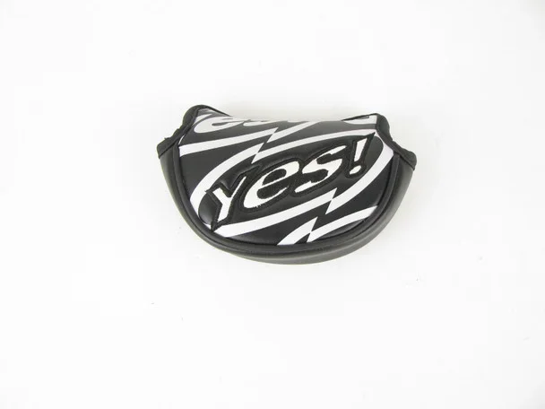 NEW Yes! HALF MALLET Putter Headcover BLACK/WHITE 4.75″ x 3″