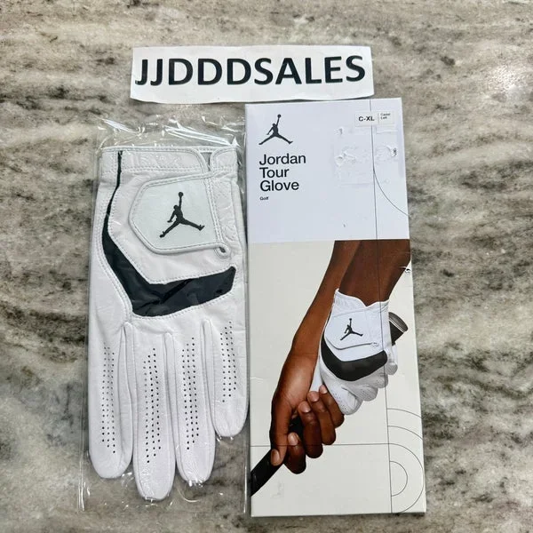 Nike Air Jordan Tour Golf Gloves Cadet Left Hand Men’s C-XL White Black Leather
