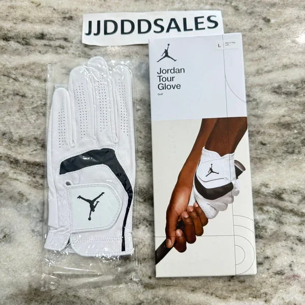 Nike Air Jordan Tour Golf Gloves Cadet Left Hand Men’s Large White Black Leather