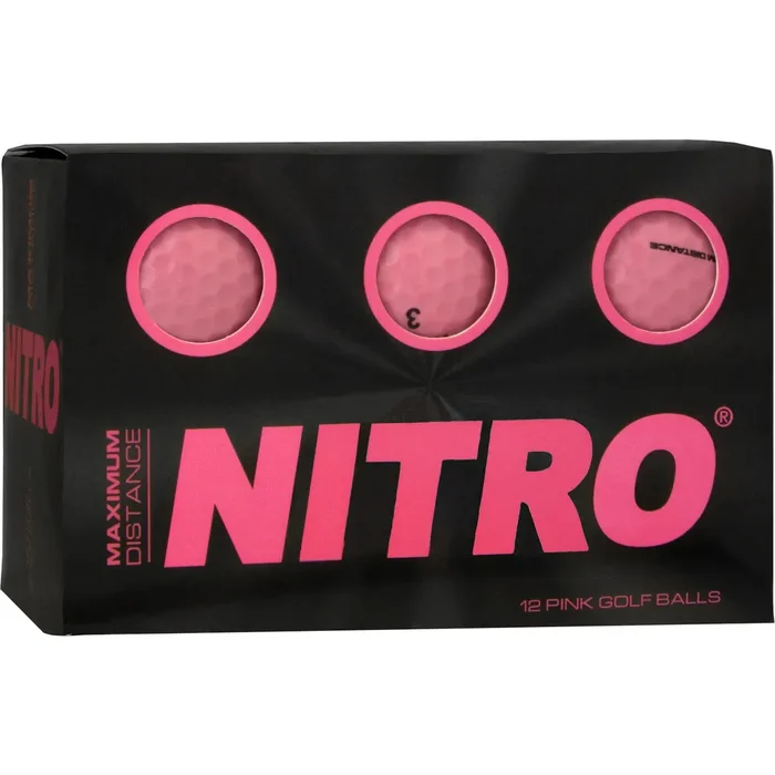 Nitro Maximum Distance Pink Golf Balls